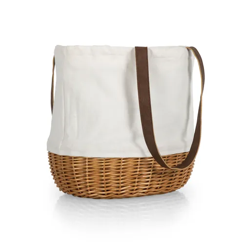 Picnic Time Coronado Canvas & Willow Basket Tote