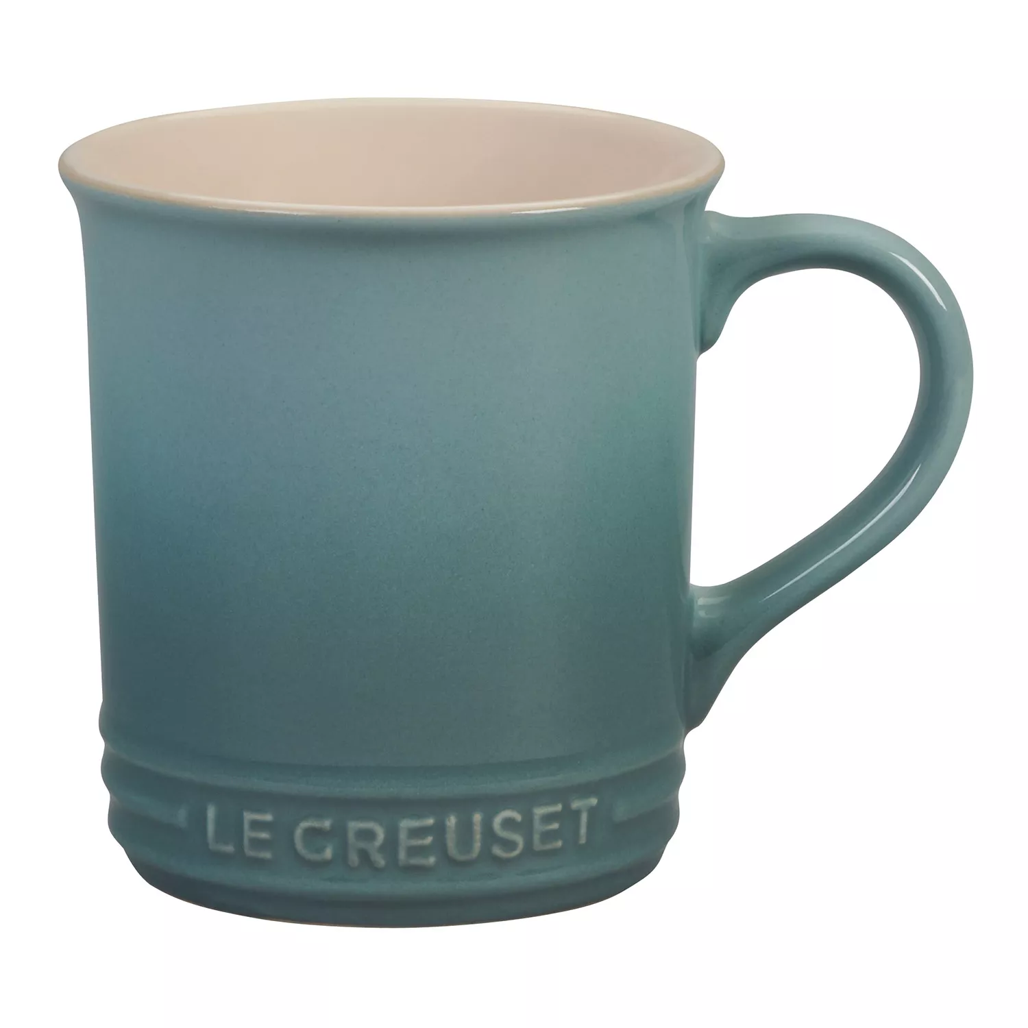 Le Creuset 14 oz. Set of 4 Sea Salt Stoneware Mugs