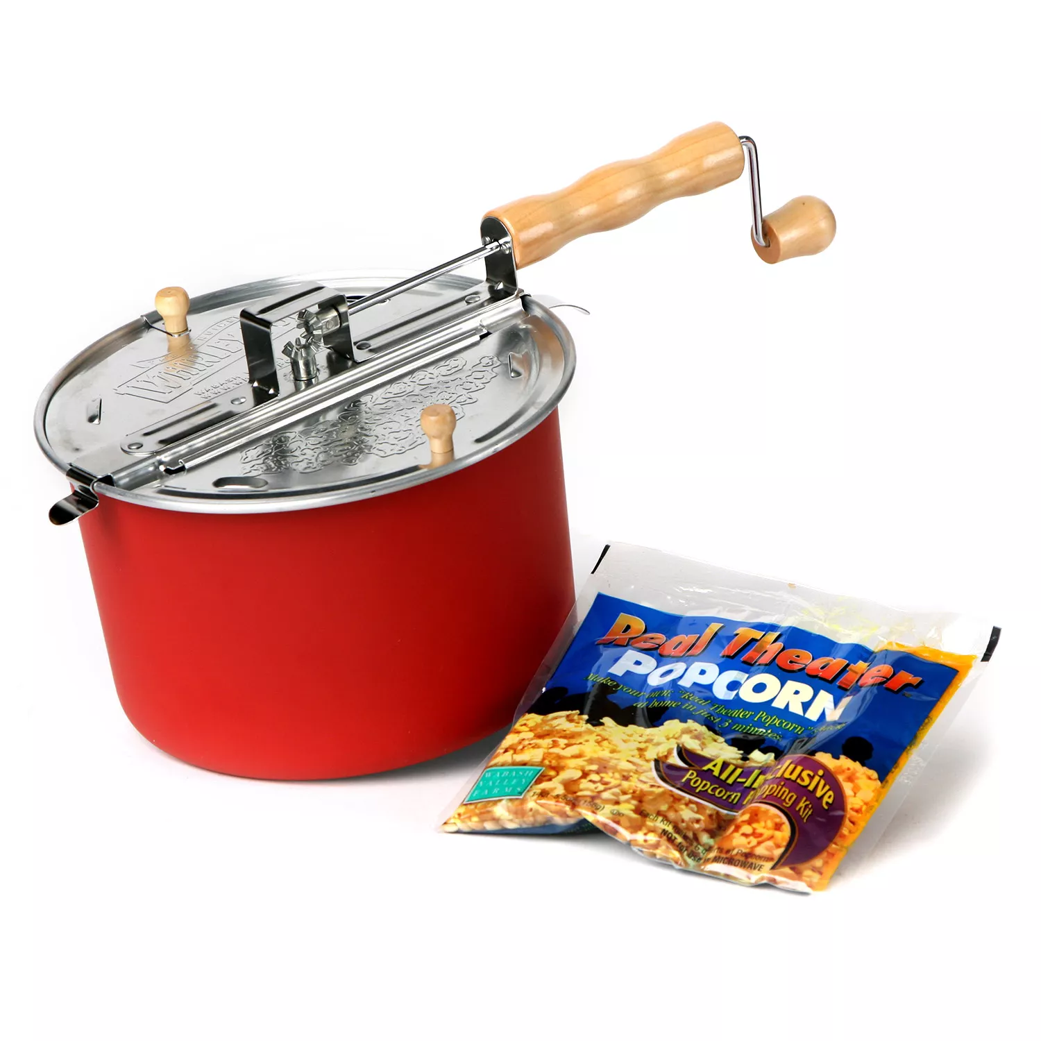 Red Whirley Pop Popcorn Popper, 6 qt.