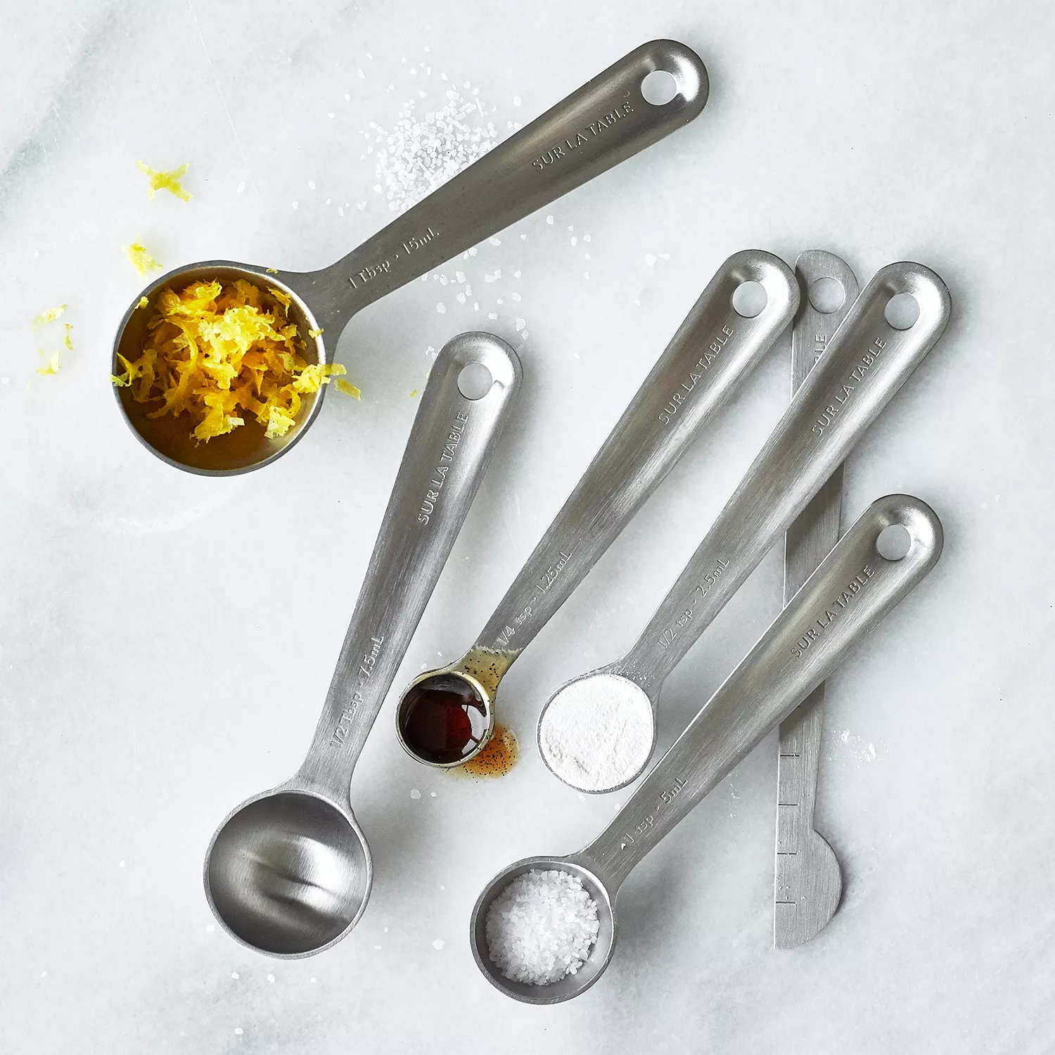 Measuring Spoons - Round Stainless Steel Set of 6 (Retail