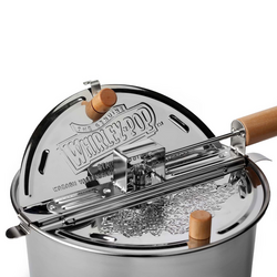 Stainless Steel Whirley Pop with Farm Fresh Popcorn