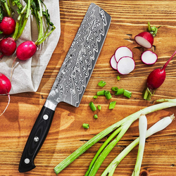 Zwilling J.A. Henckels Bob Kramer Stainless Damascus Nakiri Knife, 7&#34;