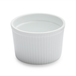 Sur La Table Porcelain Round Souffl&#233; Dish with Ribbed Sides