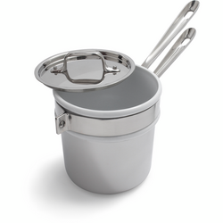 All-Clad d3 Stainless Steel Double Boiler with Ceramic Insert