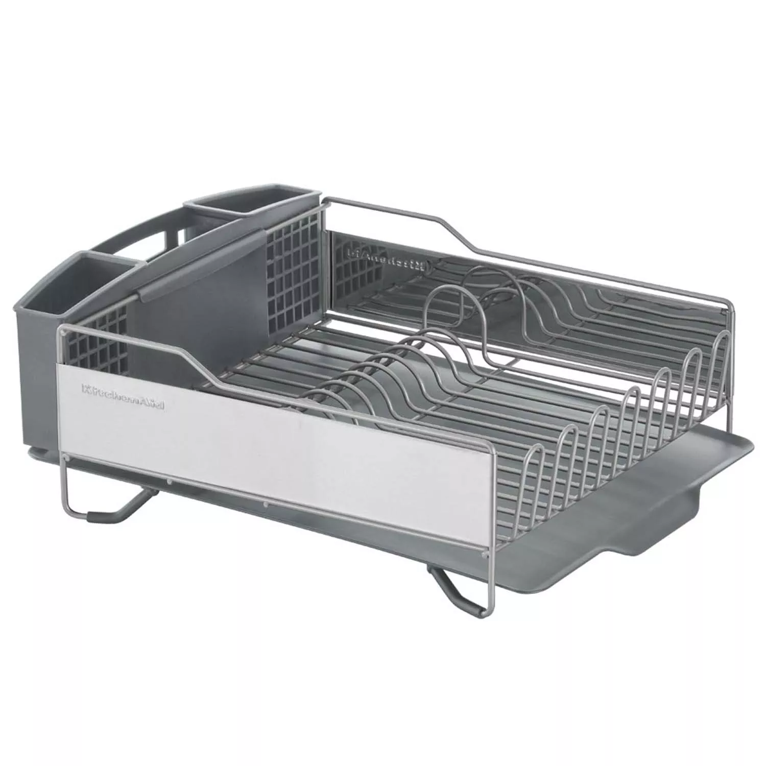 KitchenAid Full-Size Stainless Steel Dish Rack, Light Gray
