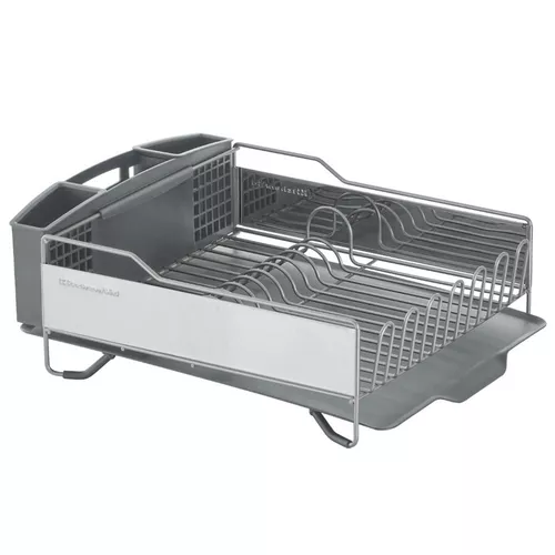KitchenAid Full-Size Stainless Steel Dish Rack, Light Gray