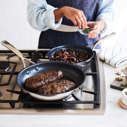 Sur La Table Classic 5-Ply Nonstick Stainless Steel 2-Piece Skillet Set, 8&#34; & 10&#34;