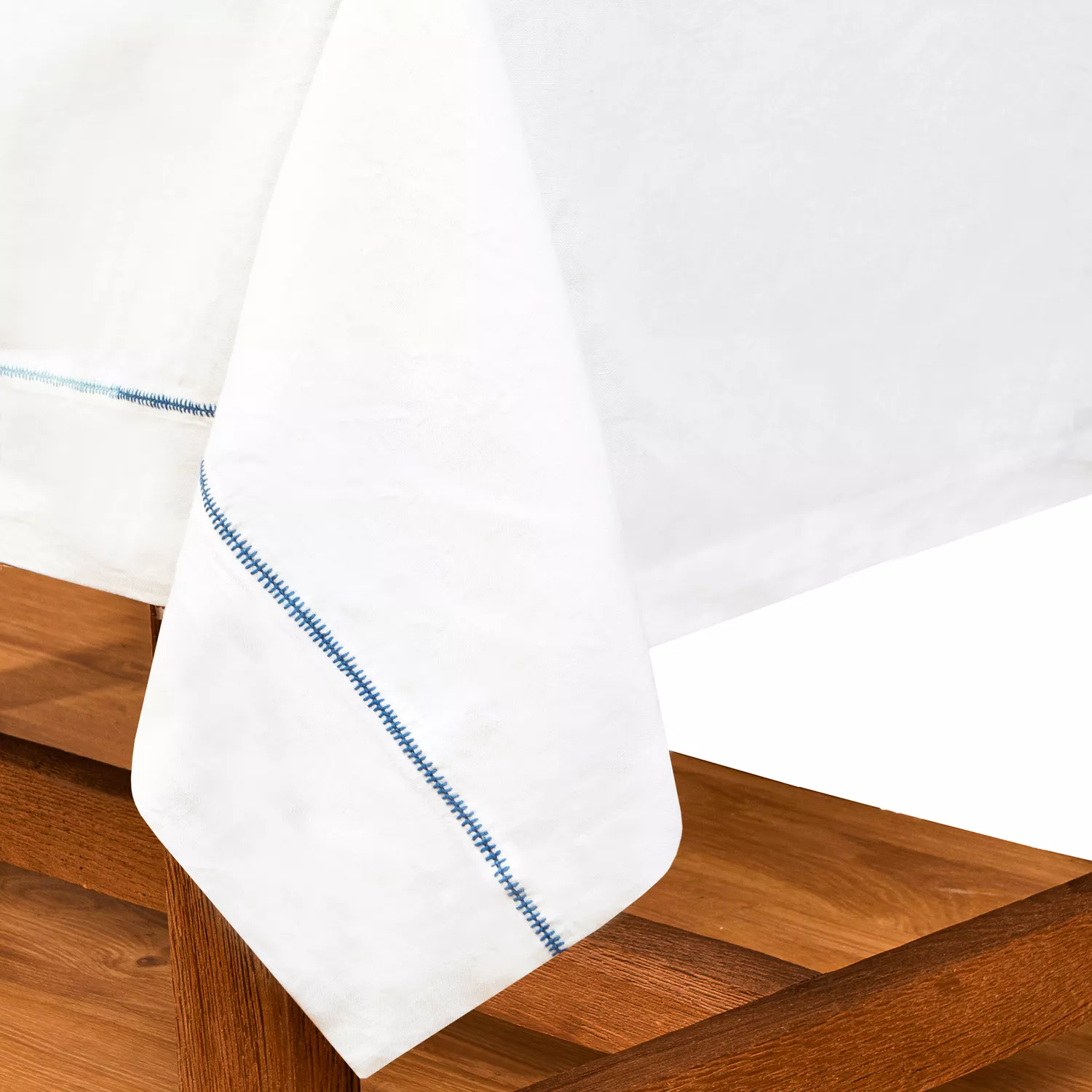 Caravan Embroidered Stitch Linen Tablecloth