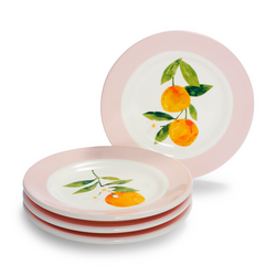 Citrus Appetizer Plates, Set of 4