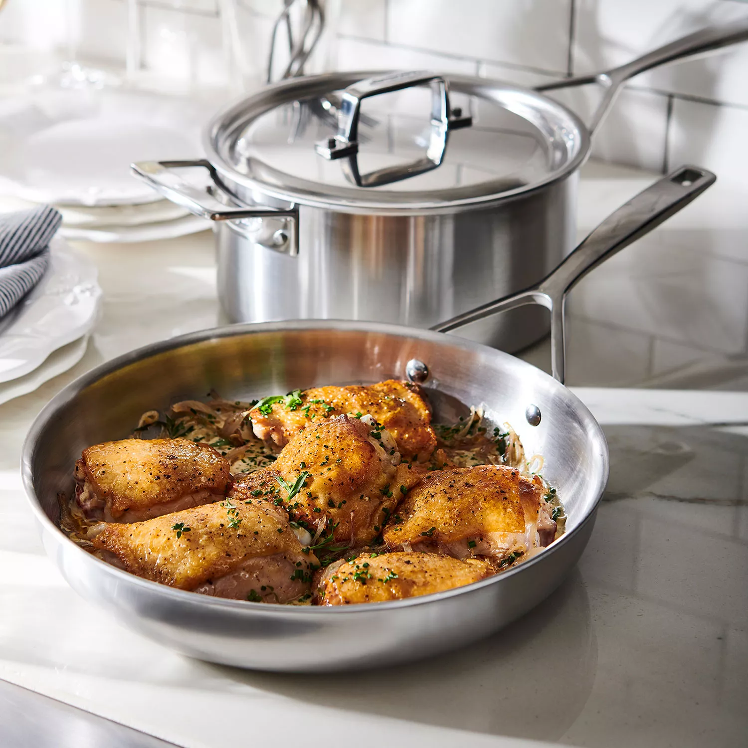 Demeyere Essential5 Stainless Steel Frying Pan 