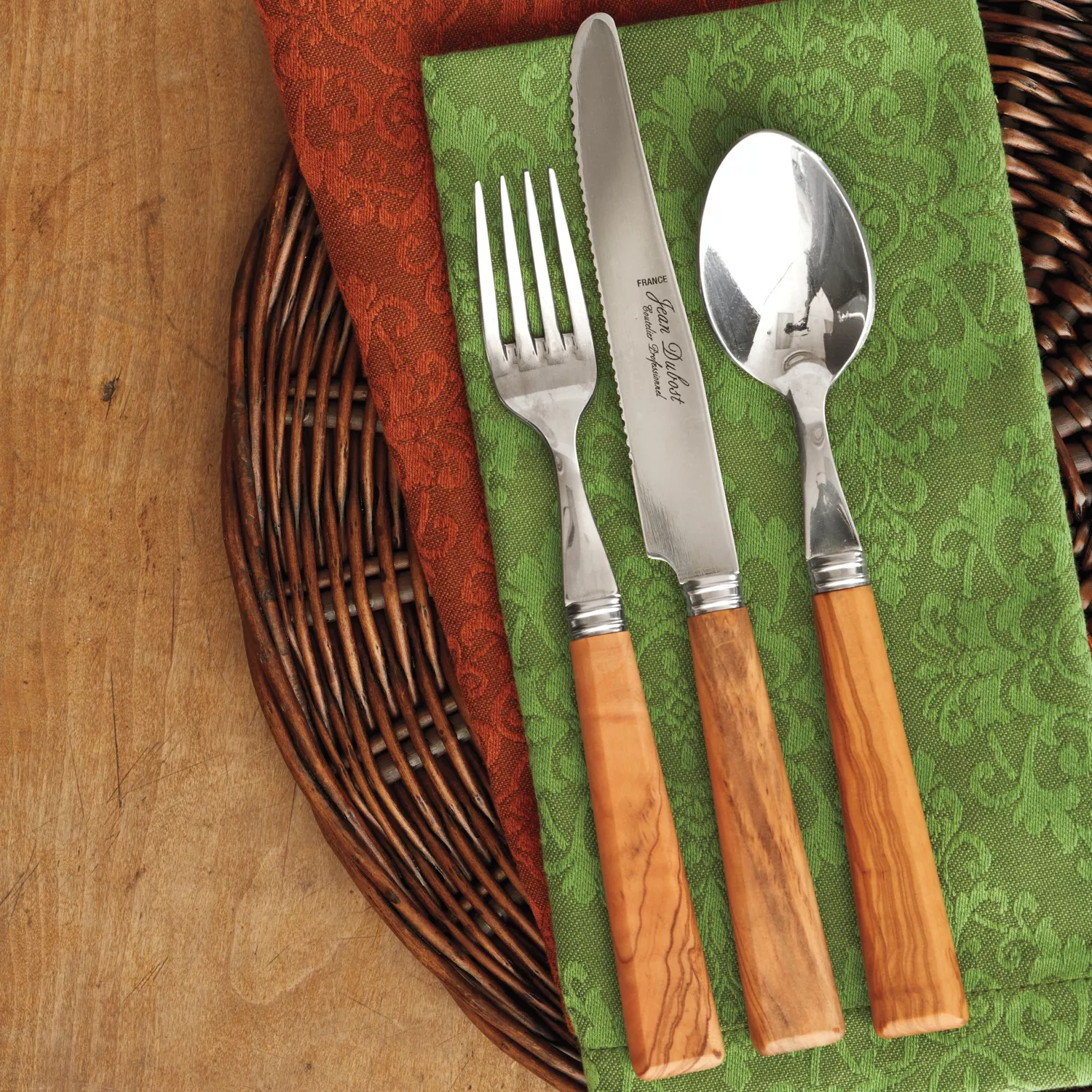 Dubost Olivewood Flatware