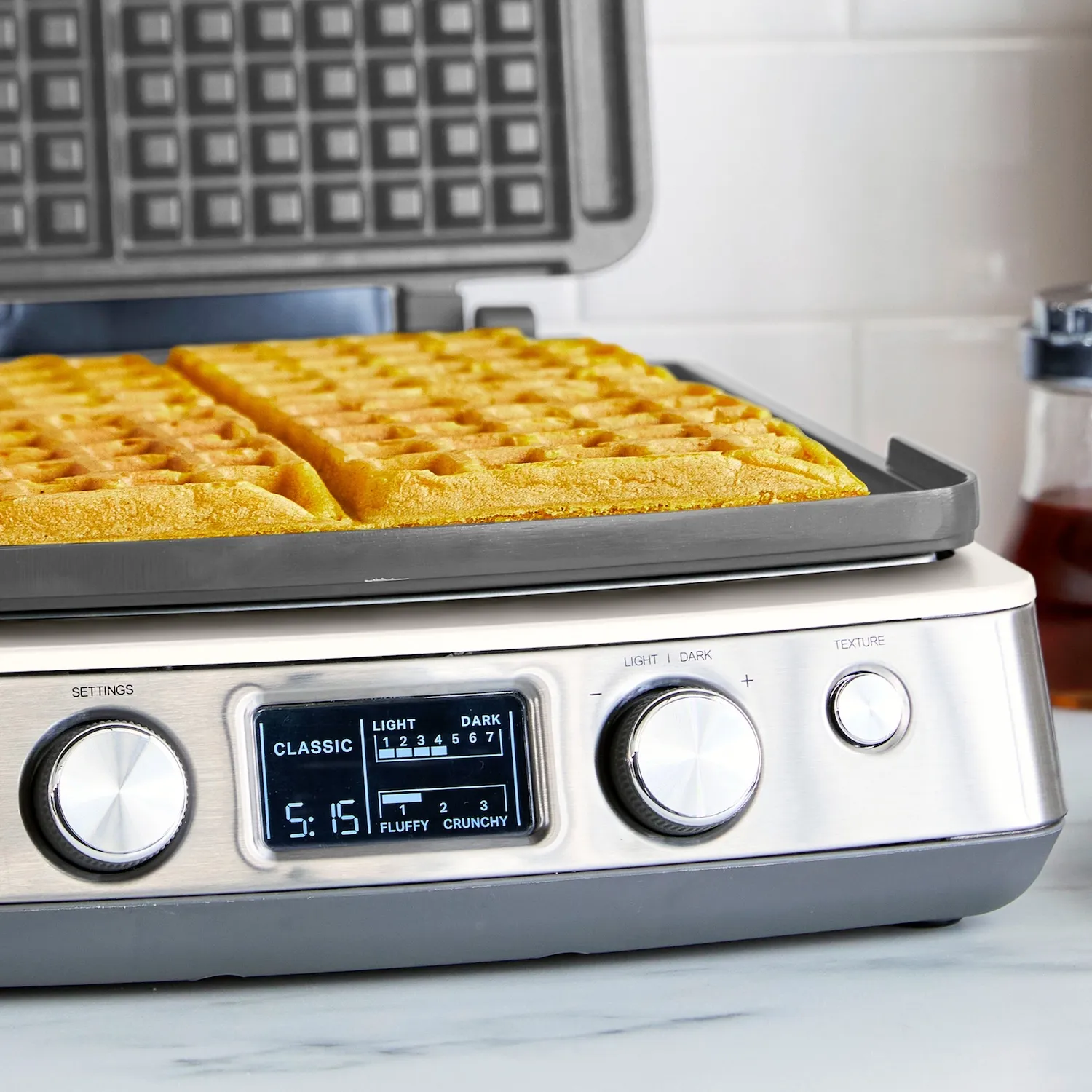 GreenPan 4-Square Waffle Maker with Removable Plates