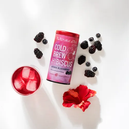 The Republic of Tea Cold Brew Hibiscus Aronia Blackberry Iced Tea 