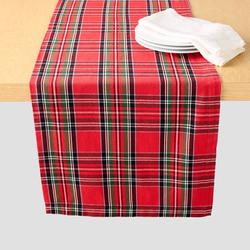 Sur la table Plaid Runner