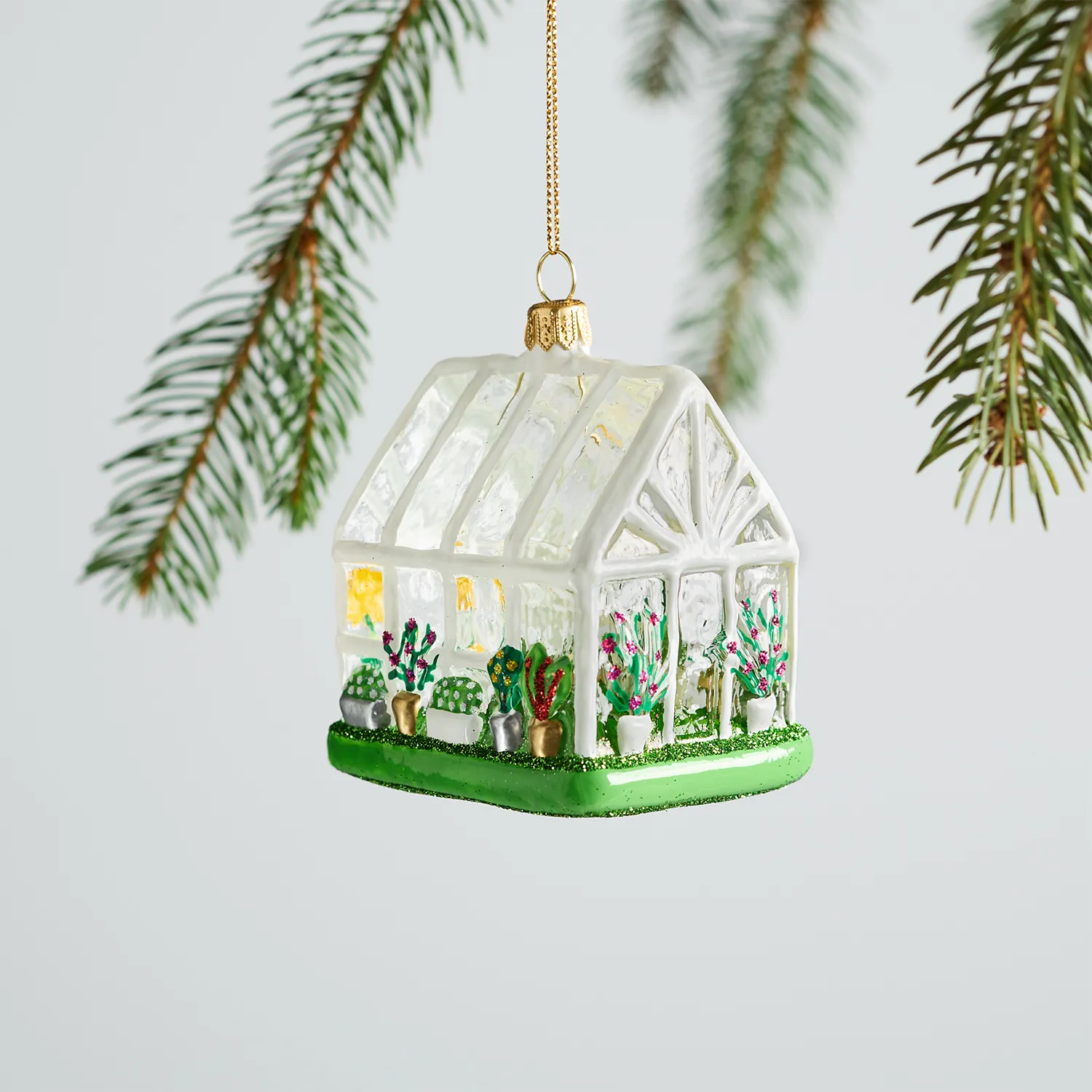 Sur La Table Greenhouse Glass Ornament, 3.7"