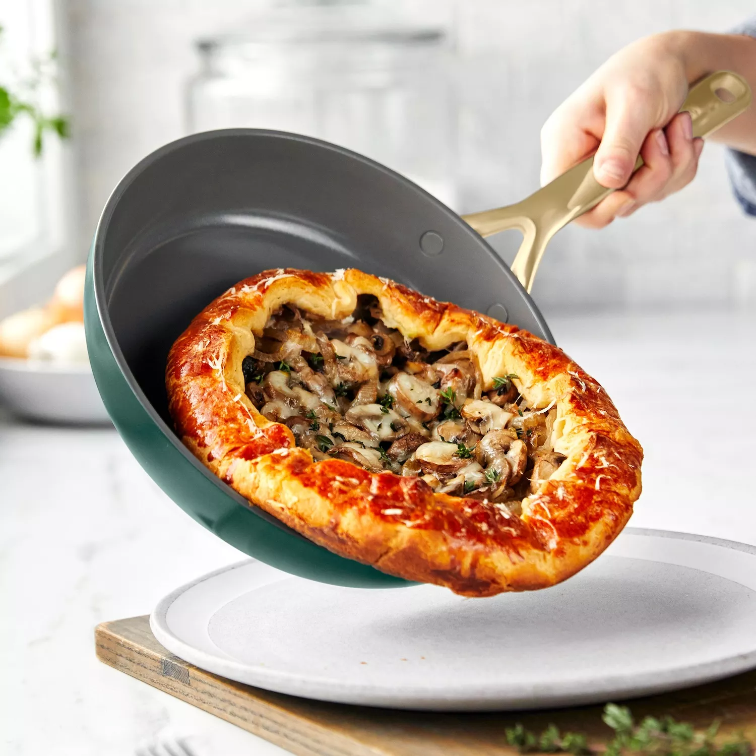 GreenPan GP5 Skillet Set with Champagne Handles  9.5" & 11"