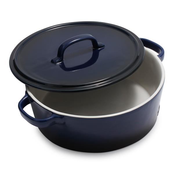 Sur La Table La Marque 84 Stoneware Round Casserole with Lid, 4.5 qt.