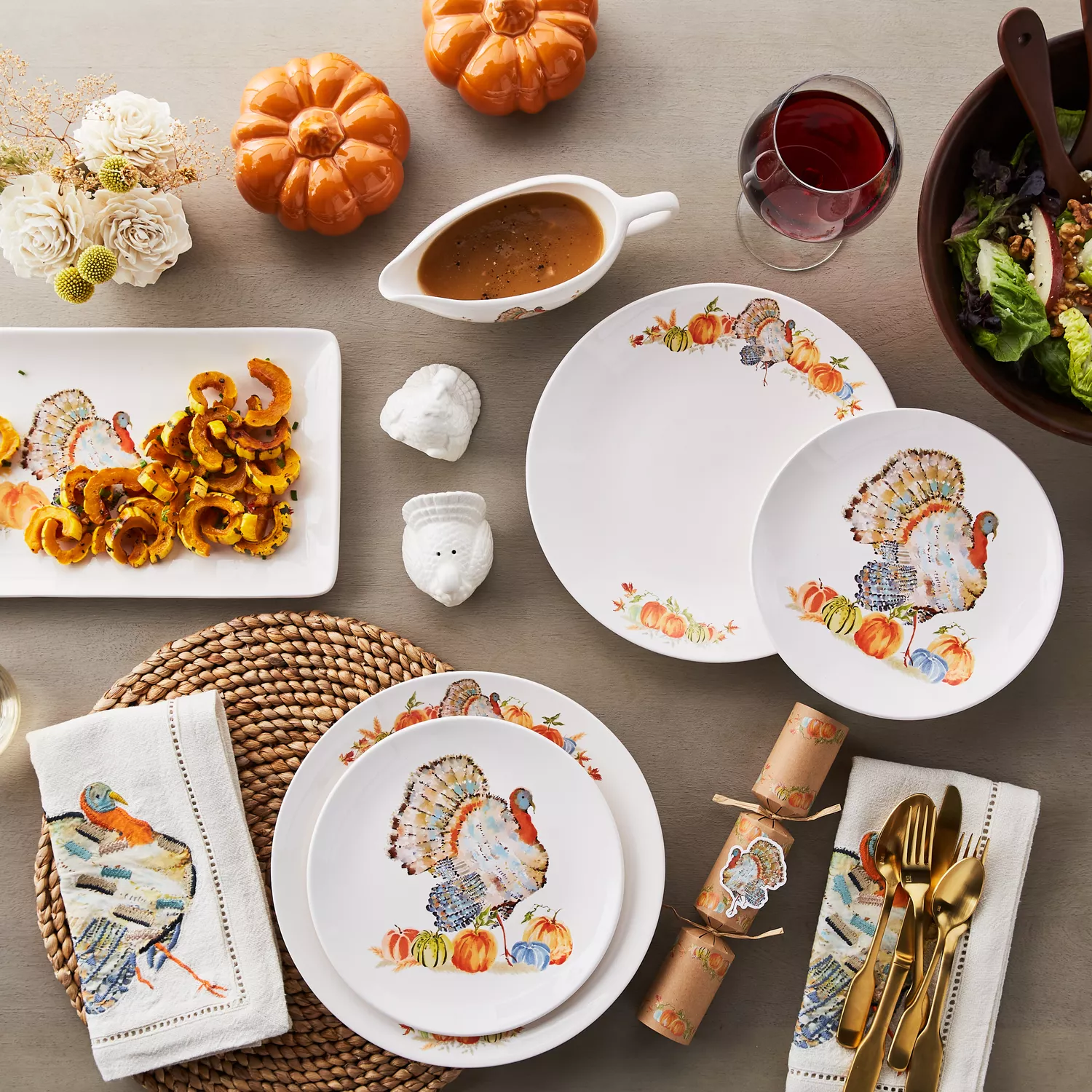 Sur La Table Thanksgiving Turkey Rectangular Platter