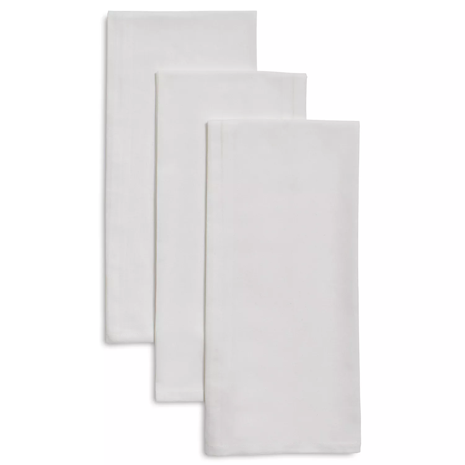 Ribbed Bar Mop White Organic Cotton Dish Towels, Set of 4