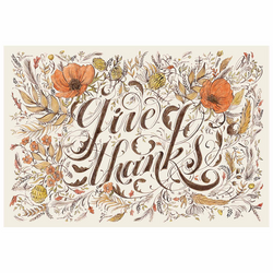 Hester & Cook "Give Thanks" Paper Placemats, Set of 24