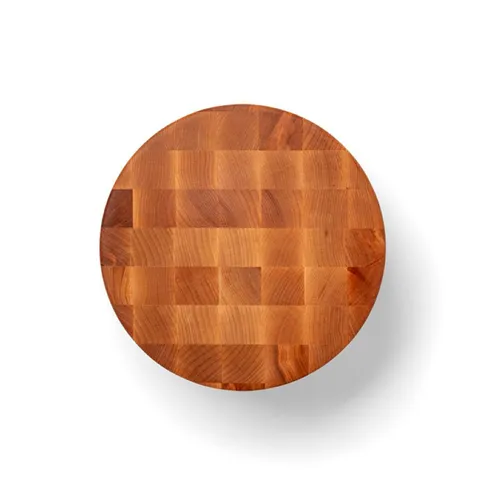 John Boos Maple End-Grain Round Chopping Block w/ Feet, 12" x 6"