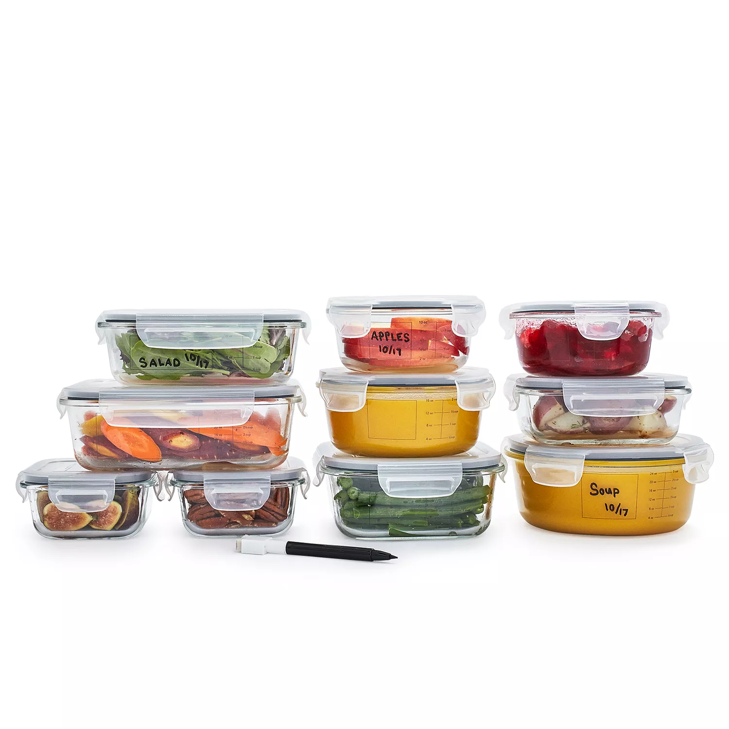 Gourmet Edge 20-piece Glass Food Storage Set - 20164619