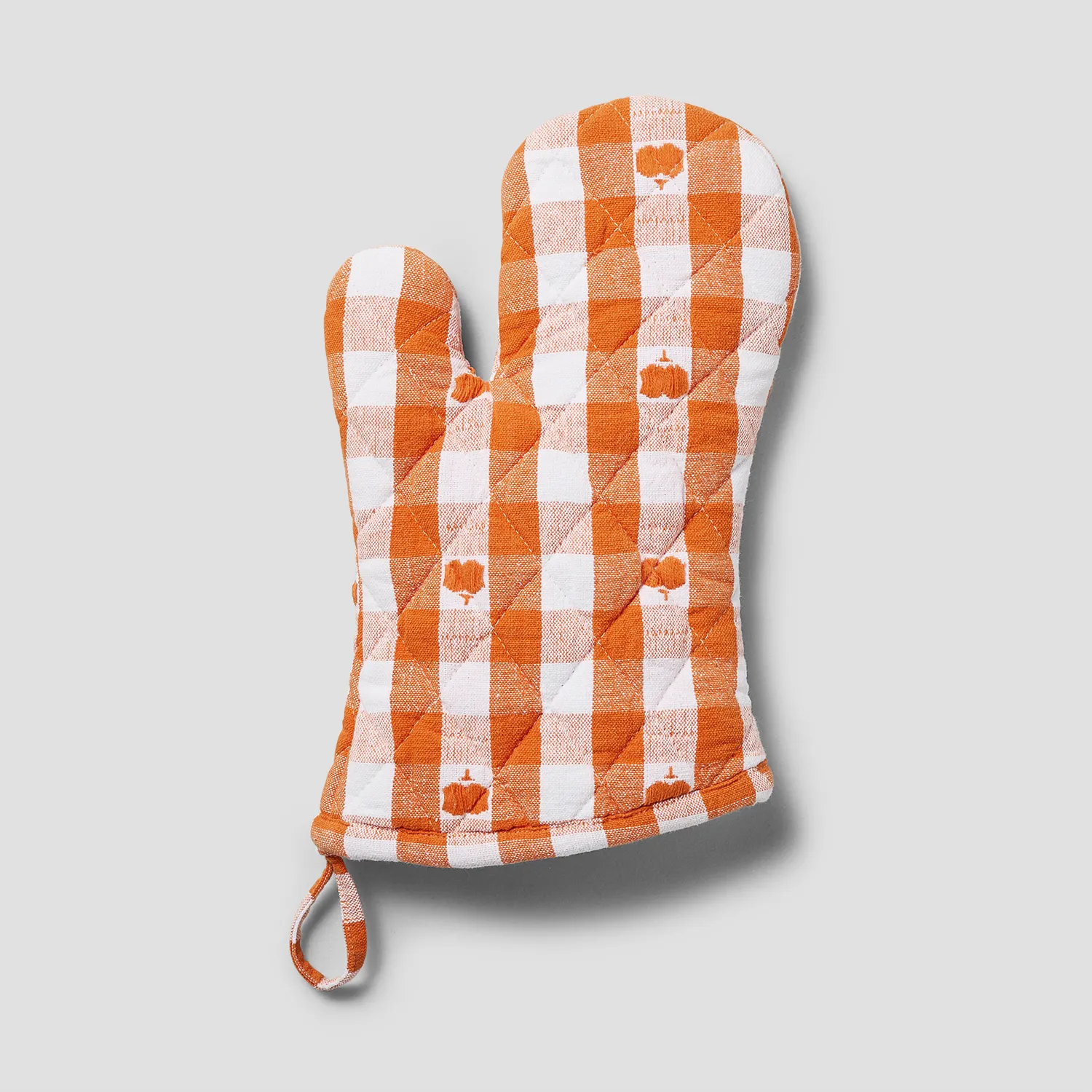 Sur La Table Pumpkin Gingham Oven Mitt