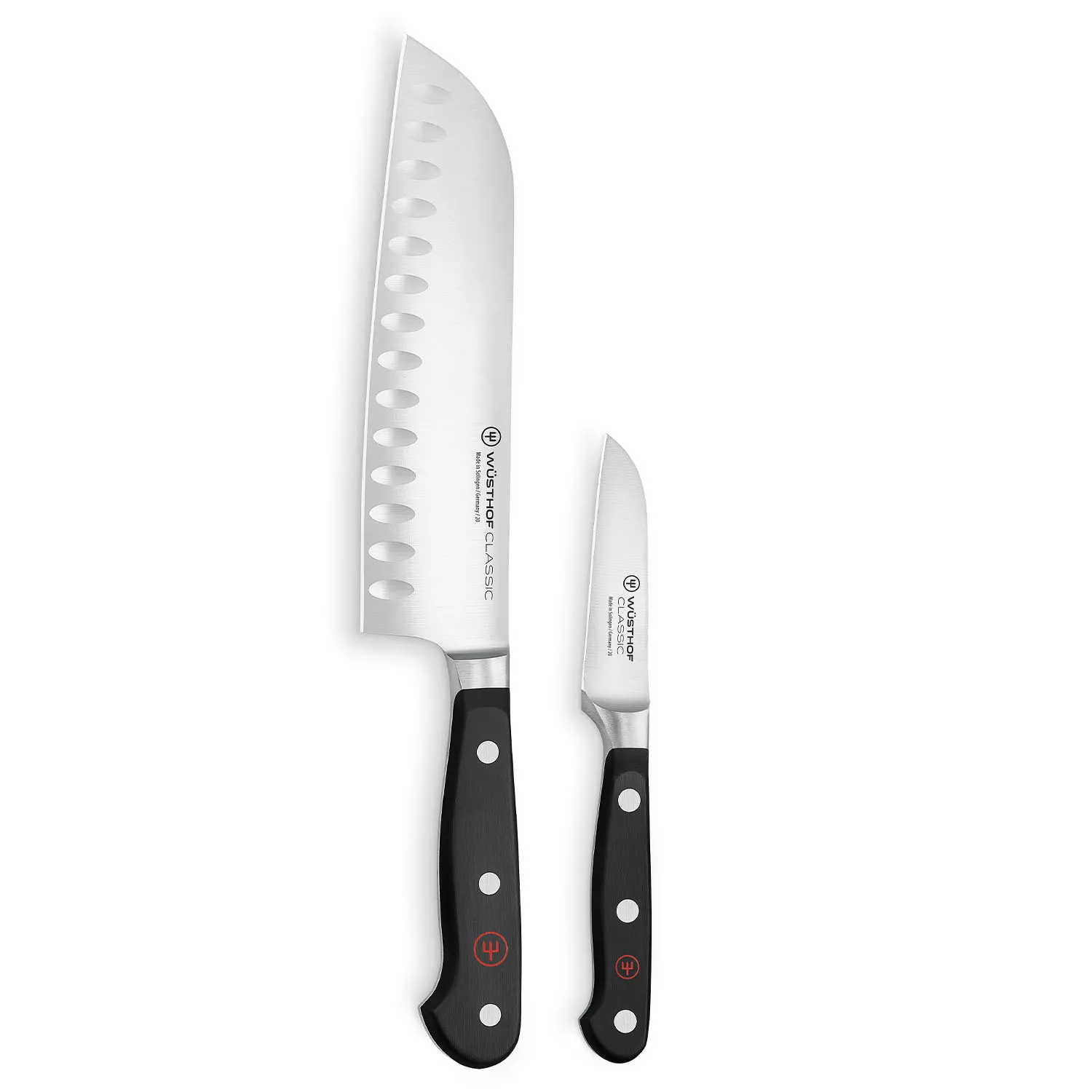 Wusthof Gourmet 5 Hollow Edge Santoku Knife, White Handle