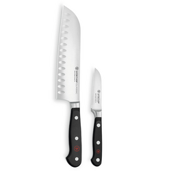 Wüsthof Classic Hollow-Edge Santoku & Paring Knife Set