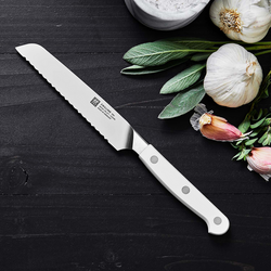 Zwilling J.A. Henckels Pro Le Blanc Serrated Utility Knife, 5&#34;