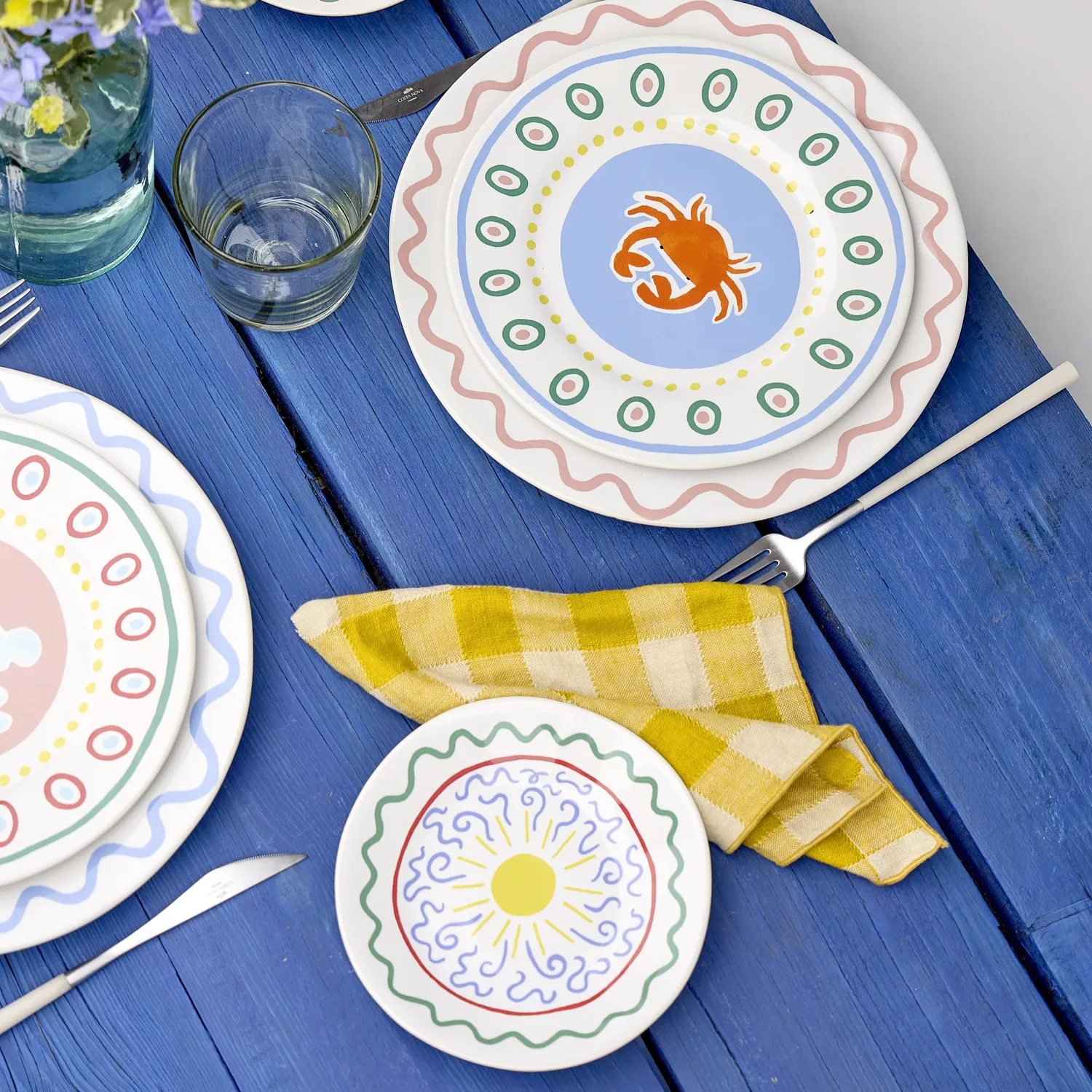 Costa Nova Summer Bliss Appetizer Plates, Set of 6