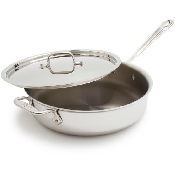 All-Clad D3 Stainless Steel Covered Sauté Pan