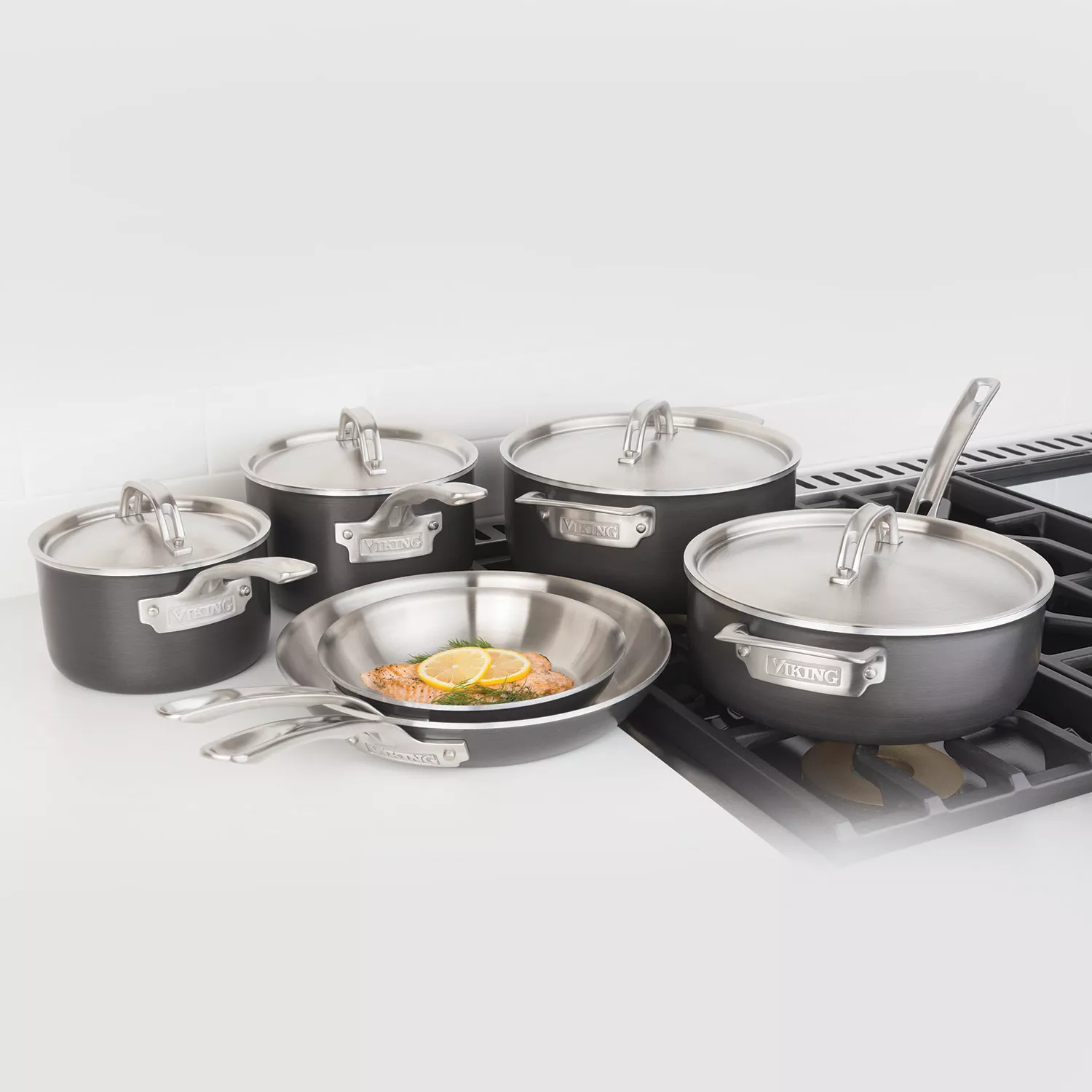 Viking Hard Anodized Stainless Steel 10-Piece Cookware Set