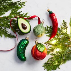 Sur La Table Red Chile Pepper Glass Ornament Christmas stockings