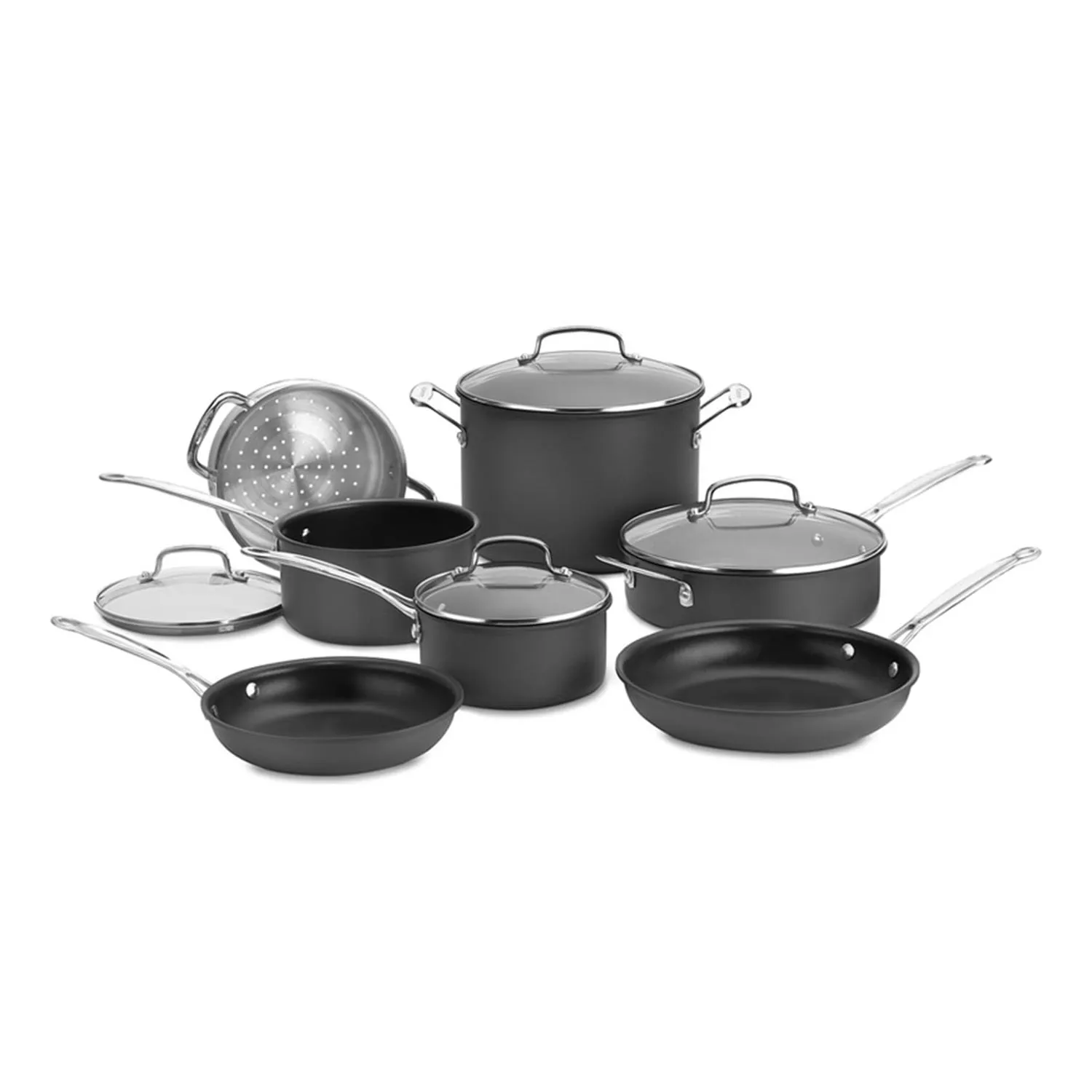 Calphalon Classic Hard-Anodized Nonstick Cookware Set, 11 pc. - Grey