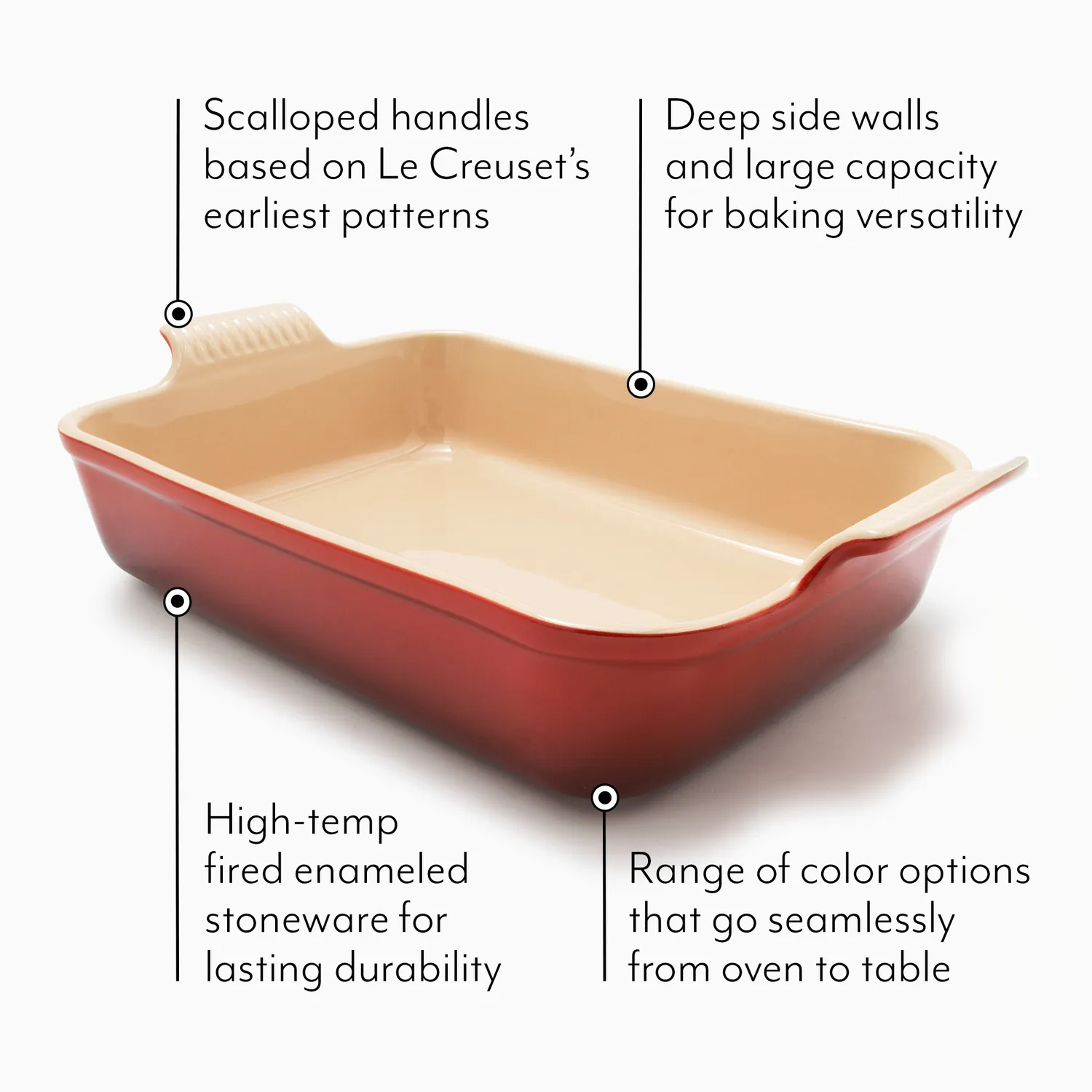Le Creuset Heritage Stoneware Baker, 12" x 9"