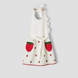 Sur La Table Embroidered Strawberry Apron
