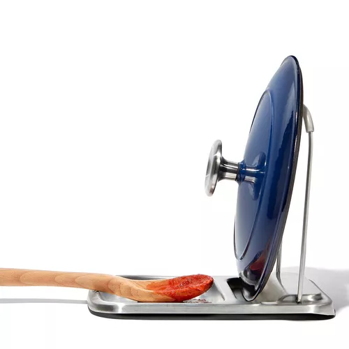 OXO Stainless Steel Spoon Rest with Lid Holder