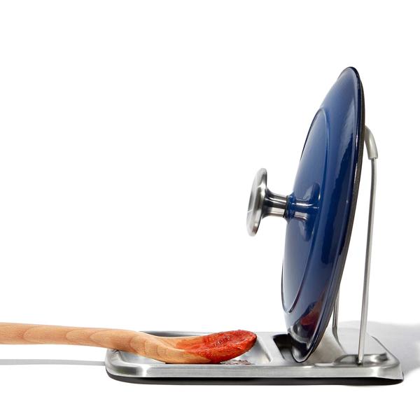 OXO Stainless Steel Spoon Rest with Lid Holder