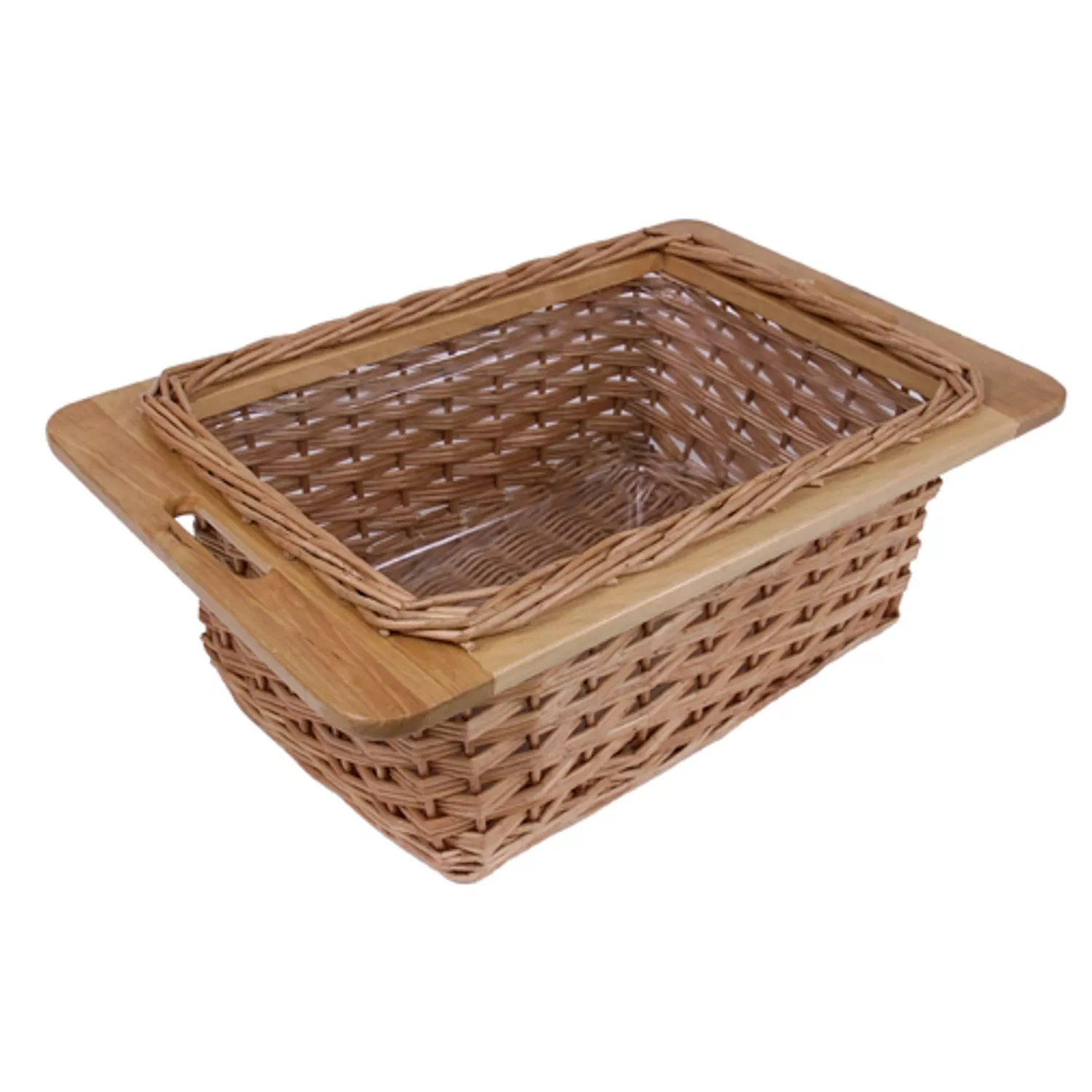 Hand Woven Rectangle Maize Storage Basket - Set Of 3 - Cream Liner