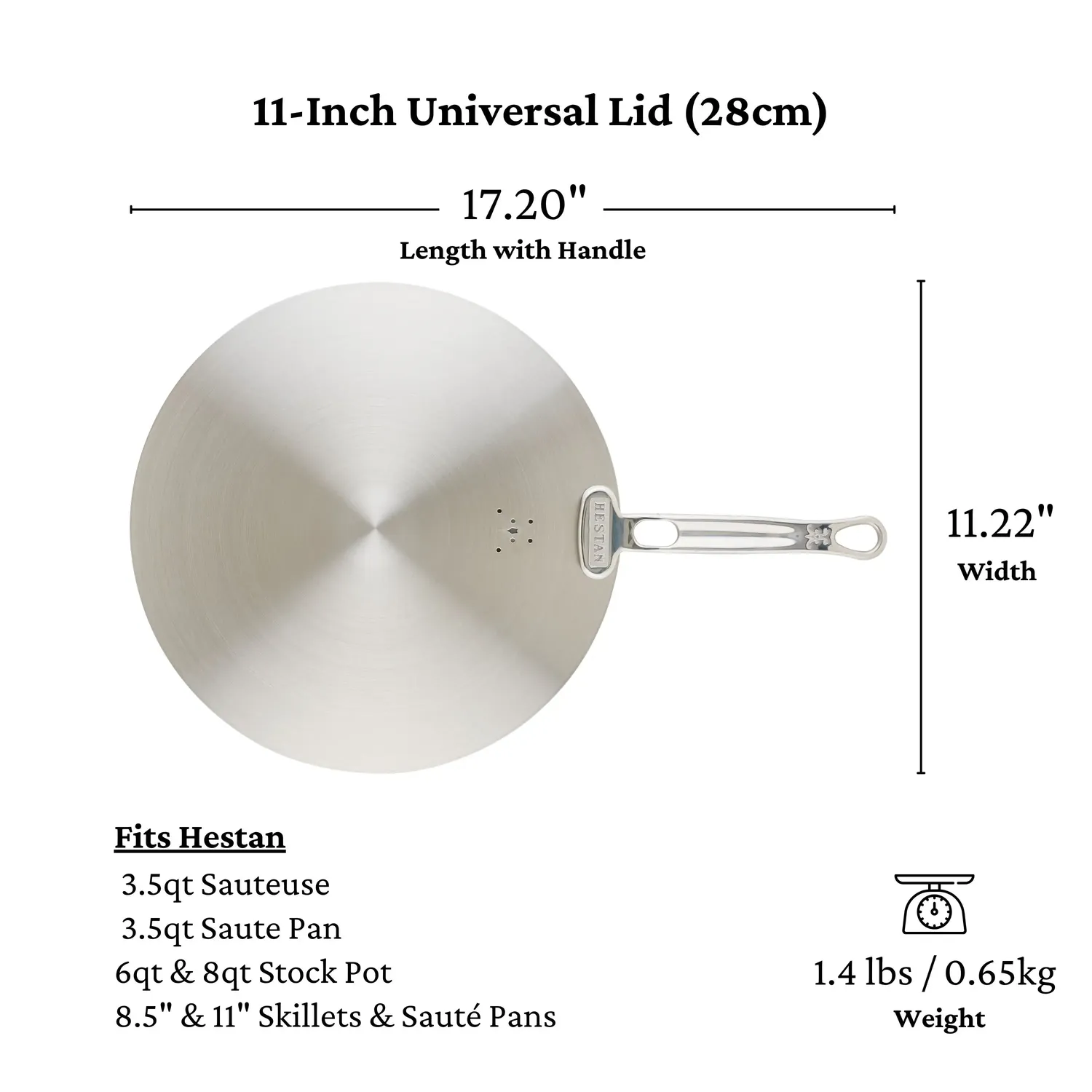 Hestan Provisions Stainless Steel Universal Lid