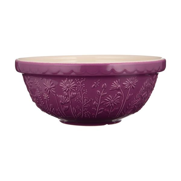 Mason Cash Size 18 Mixing Bowl, Purple Daisy