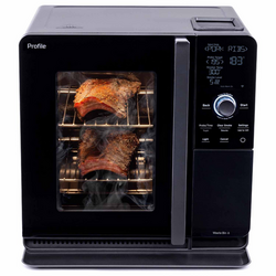 GE Profile™ Smart Indoor Smoker It comes with an app that I thought was going to be a gimmick, but it turned out to be incredibly convenient for remotely monitoring temperatures from my phone