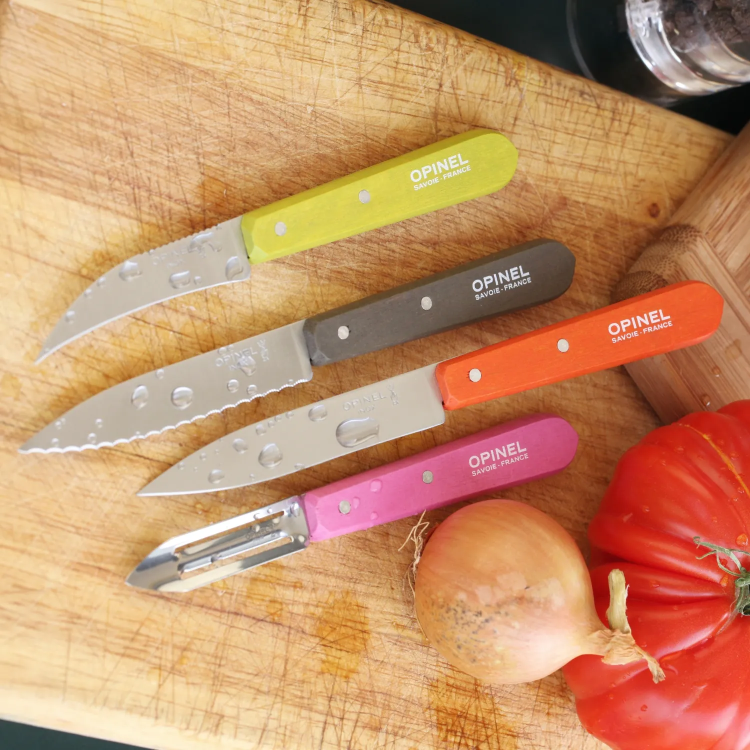 Opinel Les Essentiels 4-Piece Paring & Peeler Knife Set 