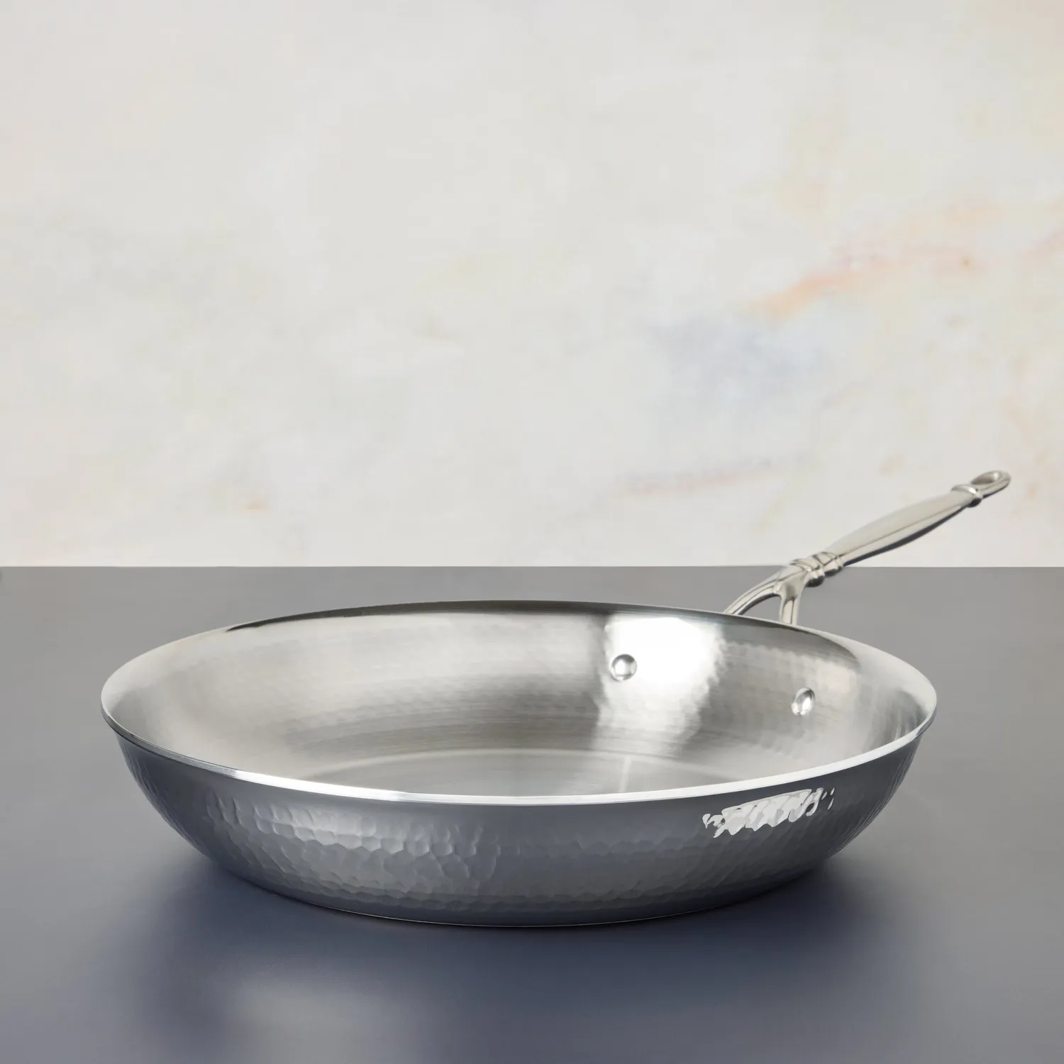 Ruffoni Opus Prima Hammered Stainless Steel Skillet