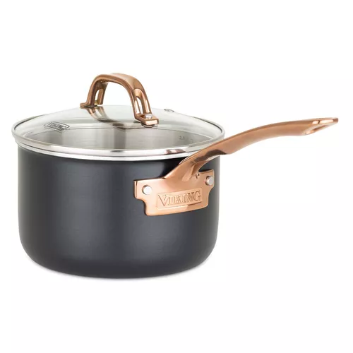 Viking Tri-Ply Black and Copper 11-Piece Cookware Set