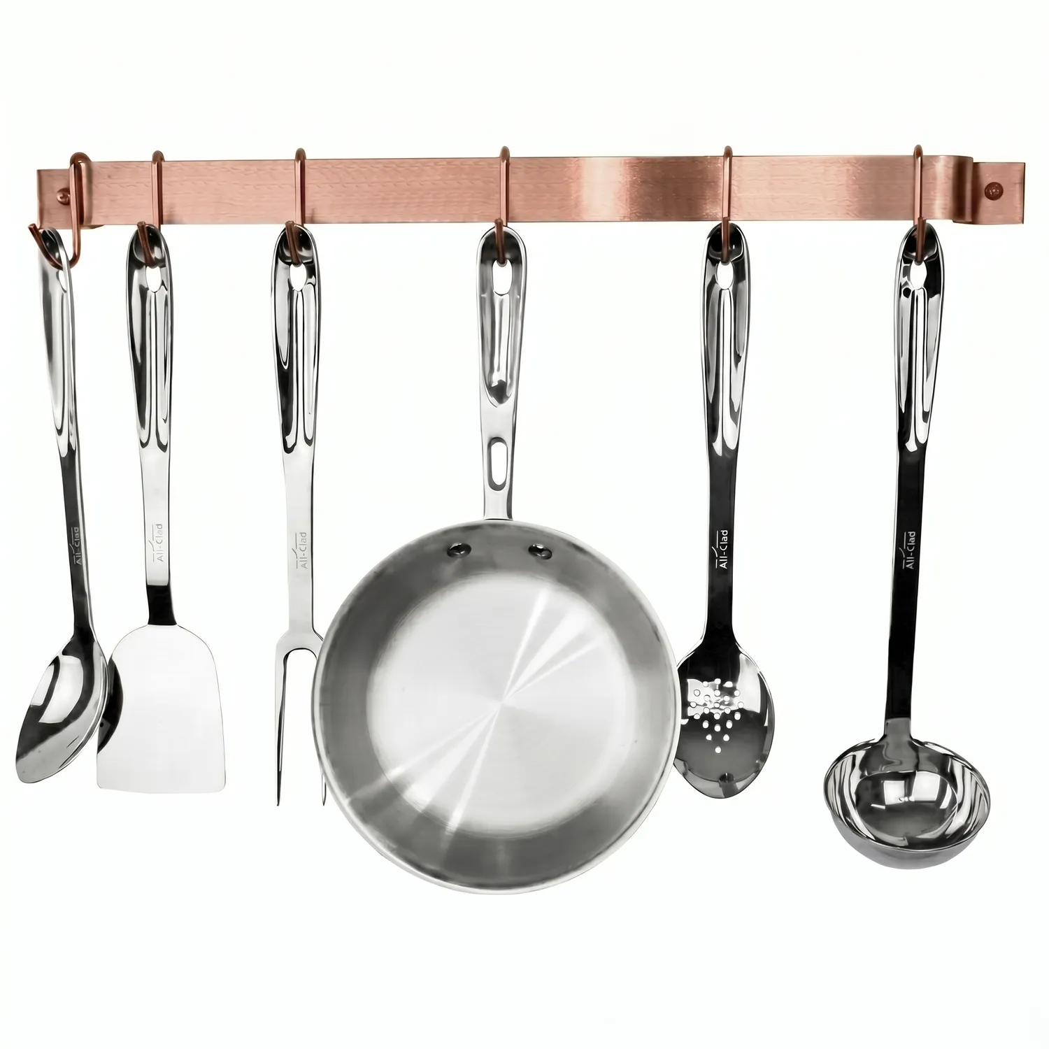 Enclume Easy Mount Brushed Copper Utensil Bar Wall Racks