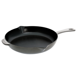 Staub Graphite Skillet, 10" We love how it was made in France and the design and functionality reflects the sophistication yet practicality of such a timeless kitchen essential