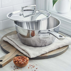 Sur La Table Classic 5-Ply Stainless Steel Saucepan