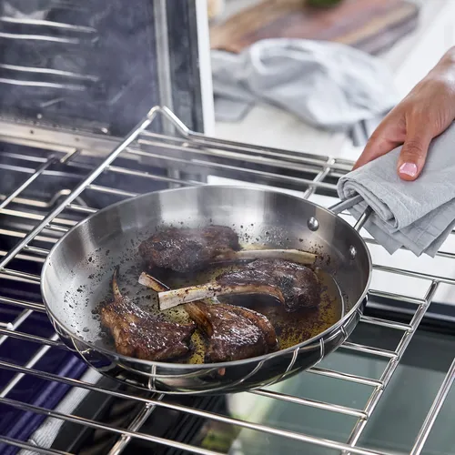 GreenPan Valencia Pro 3-Ply Stainless Steel Skillet Set, 10" & 12"